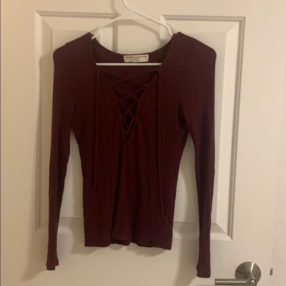 Urban Outfitters lace up fitted top